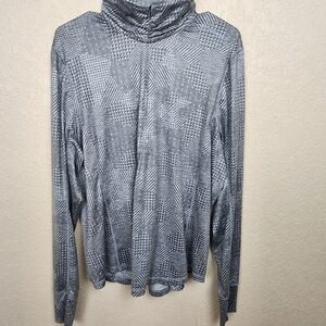 BROOKS Run Happy Gray Patterned Long Sleeve Top XXL (5240)